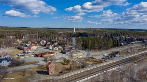 Drönarbild över Bastuträsk.