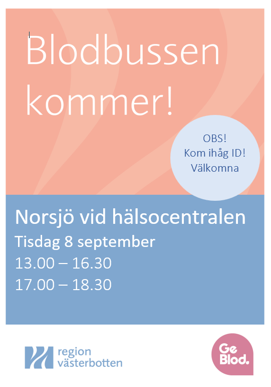 Affisch blodbussen kommer
