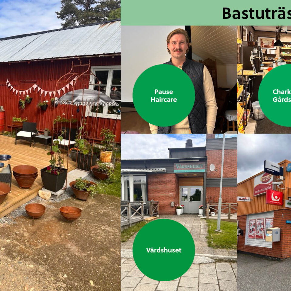 Collage med bilder från företagsbesök.